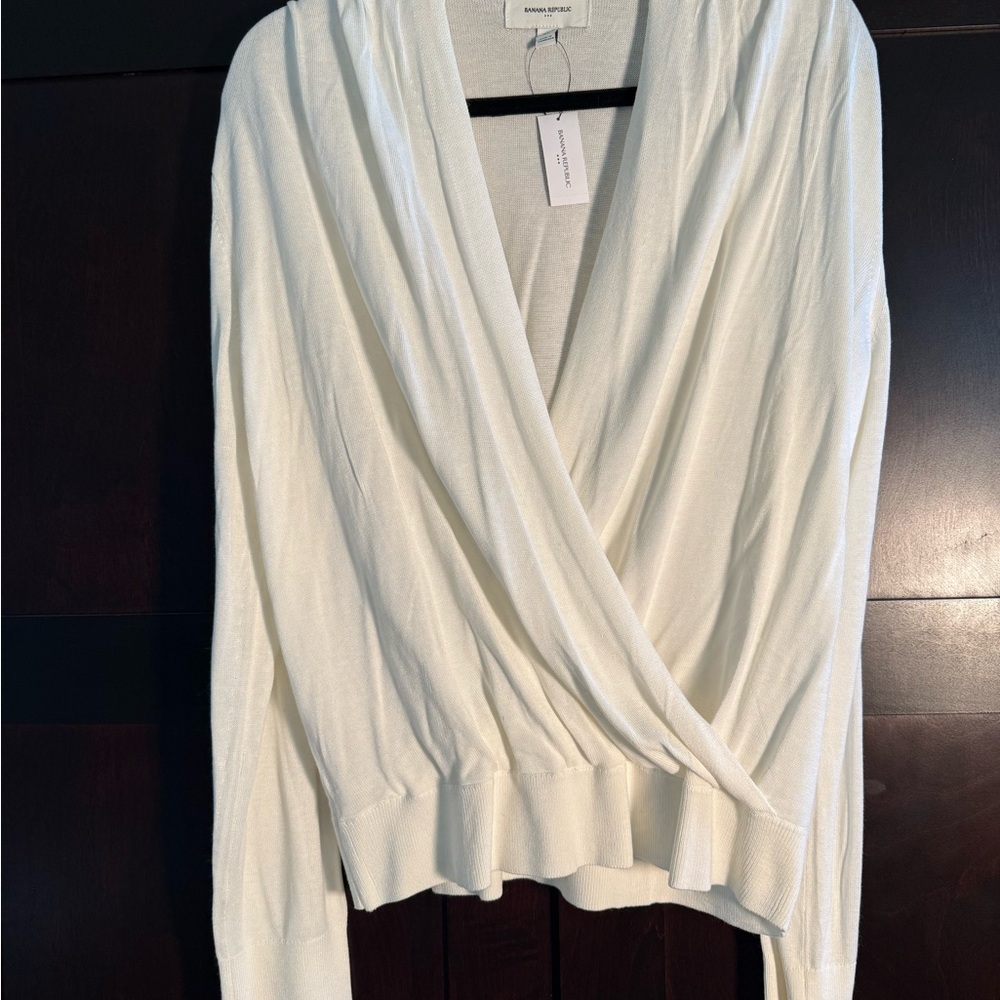 Banana Republic Cream Knit Top
